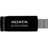 ADATA UC310 USB-nøgle 256 GB USB Type-A 3.2 Gen 1 (3.1 Gen 1) Sort, USB-stik Sort, 256 GB, USB Type-A, 3.2 Gen 1 (3.1 Gen 1), 100 MB/s, Svirvel, Sort