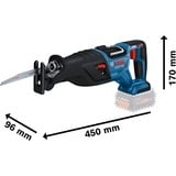 Bosch GSA 18V-28 Professional, Bajonet sav Blå/Sort, 97 dB, 86 dB, 185 mm, 500 mm, 108 mm