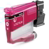 Brother LC527XLM blækpatron 1 stk Original Højt (XL) udbytte Magenta Højt (XL) udbytte, Magenta, Pigmentbaseret blæk, 1 stk, 2000 Sider, Enkelt pakke