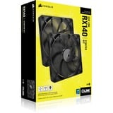 Corsair iCUE LINK RX140 Dual, Sag fan Sort