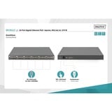 Digitus 24-port/Ethernet/PoE+ injektor/370W, Switch Sort