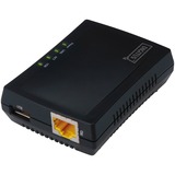 Digitus DN-13020 printserver Ethernet LAN Sort, Multifunktions netværksservere Sort, Aktivitet, Link, Strøm, USB, Taiwan, Ethernet LAN, 10,100 Mbit/s, FTP, SMB, CIFS