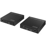 Digitus HDMI Fiber KVM IP Extender Sæt, KVM-switchen Sort