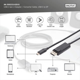 Digitus USB Gen 2 adapterkabel USB-C > DisplayPort 4K Sort