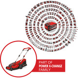 EINHELL Professionel batteridrevet plæneklipper GP-CM 36/450 3413292 Rød/Sort