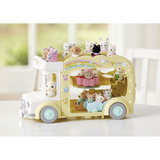 EPOCH Sylvanian Families - Eventyrbørnehavebus Regnbue, Bygge legetøj 