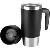 Emsa TRAVEL MUG Handle kop Sort, Thermo mug Sort/rustfrit stål, Enkelt, 0,36 L, Sort, Rustfrit stål