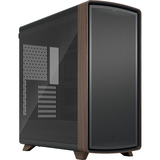Fractal Design Summit Black TG Light Tint, Towerkabinet Sort/træ