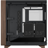 Fractal Design Summit Black TG Light Tint, Towerkabinet Sort/træ