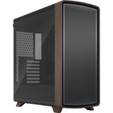 Fractal Design Summit Black TG Light Tint, Towerkabinet Sort/træ