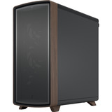 Fractal Design Summit Black TG Light Tint, Towerkabinet Sort/træ