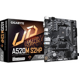 GIGABYTE A520M S2HP, Bundkort Sort/grå
