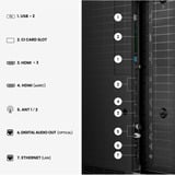 Hisense 85UR8DS RGB MiniLED, LED-tv Sort/mørk grå