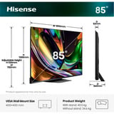 Hisense 85UR8DS RGB MiniLED, LED-tv Sort/mørk grå