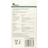 Inter-Tech USB Adapter Argus IT-732, USB-C stik > RJ-45 stik Sort