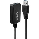 Lindy 43155 USB-kabel USB 3.2 Gen 1 (3.1 Gen 1) 5 m USB A 5 Gbit/sek. Sort, Forlængerledning Sort, 5 m, USB A, USB A, USB 3.2 Gen 1 (3.1 Gen 1), 5 Gbit/sek., Sort