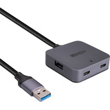 Lindy 4-port USB 3.0 hub, USB hub grå/Sort