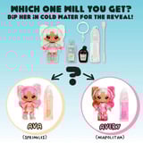 MGA Entertainment Yummiland Lip Gloss Doll Series 2- Mystery Chase 2 (Neopolitan/Avery Ice Cream), Dukke Minidukke, Hunstik, 4 År, 100 mm, Flerfarvet