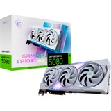 MSI GAMING GEFORCE RTX 5080 16G TRIO OC WHITE grafikkort NVIDIA 16 GB GDDR7 Hvid, GeForce RTX 5080, 16 GB, GDDR7, 256 Bit, 7680 x 4320 pixel, PCI Express x16 5.0