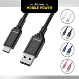 Otterbox USB 2.0 kabel, USB-A stik > USB-C stik Sort