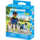 PLAYMOBIL My Life Jogger med Border Collie, Bygge legetøj 