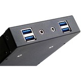 SilverStone FP32-E interface-kort/adapter Intern USB 3.2 Gen 1 (3.1 Gen 1), Frontpanel Sort, Parallel, USB 3.2 Gen 1 (3.1 Gen 1), Audio in, Auoio out, Sort, 101,6 mm, 120 mm