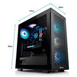 Thermaltake PC-000038-DE, Gaming PC Sort/gennemsigtig