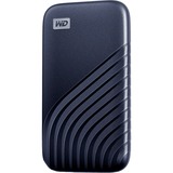 WD My Passport 1000 GB Blå, Solid state-drev Blå, 1000 GB, USB Type-C, 3.2 Gen 2 (3.1 Gen 2), 1050 MB/s, Beskyttelse af adgangskode, Blå