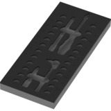 Wera Skumindsats til 8007 A VDE Zyklop Set 1, tom, Depositum Sort/grå