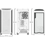 be quiet! Shadow Base 800 DX White Midi Tower Hvid, Towerkabinet Hvid, Midi Tower, PC, Hvid, ATX, EATX, micro ATX, Mini-ITX, Acrylonitrilbutadienstyren, Stål, Hærdet glas, Flere