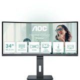 AOC CU34P3CV, LED-skærm Sort