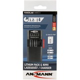 Ansmann Powerline Vario X USB, Oplader Sort, Lithium polymer (LiPo), Lithium-Ion (Li-Ion), Nikkel-Metalhydrid (NiMH), AA, AAA