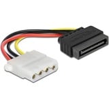 Power SATA/Molex Cable Sort, Rød 0,12 m, Adapter