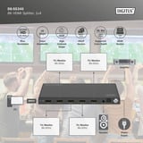 Digitus 8K HDMI-splitter, 1x4, HDMI splitter Sort