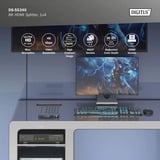 Digitus 8K HDMI-splitter, 1x4, HDMI splitter Sort