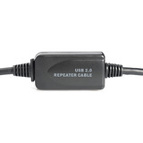 Digitus Aktivt USB 2.0 forlængerledning, 20 meter Sort