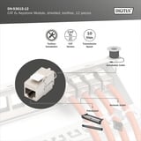 Digitus CAT 6A Keystone modul skærmet værktøjsfri 12 stk. 