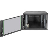 Digitus DN-19 09U-6/6-EC-SW stativ 9U Vægmonteret stativ Sort, IT kabinet Sort, Vægmonteret stativ, 9U, 60 kg, Nøglelås, 26 kg, Sort