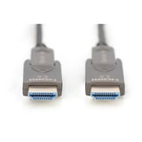 Digitus HDMI / Micro HDMI AOC hybrid fiberoptisk kabel, UHD 4K Sort