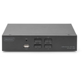 Digitus KVM-switch DisplayPort 4x1, KVM-switchen Sort