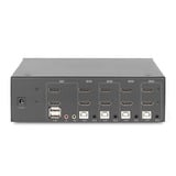 Digitus KVM-switch HDMI 4x 1, KVM-switchen Sort