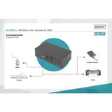 Digitus KVM-switch HDMI 4x 1, KVM-switchen Sort