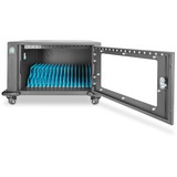 Digitus Mobil opladningstrolley, 16 opladningsstationer, til notebooks/tablets op til 14", Ladestation grå
