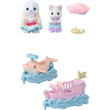 EPOCH Sylvanian Families - Forlystelsespark legetøjssæt Bølgetur, Bygge legetøj 