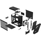 Fractal Design Torrent Nano Micro Tower Sort, Towerkabinet Sort, Micro Tower, PC, Sort, Micro-ITX, Hærdet glas, Flere