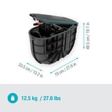 GARDENA Undercover Slangeboks RollUp M, 20 meter, Slangerulle Sort/Turkis