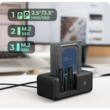 ICY BOX IB-2924MSCL-C31 USB 3.2 Gen 2 (3.1 Gen 1) Type-C Sort, Docking station Sort, HDD, SSD, M.2, SATA, 2.5,3.5,M.2, USB 3.2 Gen 2 (3.1 Gen 1) Type-C, Sort, Aluminium, Plast