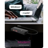 ICY BOX IB-HUB1436-CPD Ledningsført USB 3.2 Gen 2 (3.1 Gen 2) Type-A Sort, USB hub Sort, Ledningsført, USB 3.2 Gen 2 (3.1 Gen 2) Type-A, 100 W, Sort, 10 Gbit/sek., Aluminium