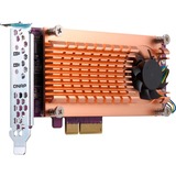 QNAP QM2-2S-220A interface-kort/adapter Intern M.2 PCIe, M.2, PCIe 2.0, Guld, M.2 22110/2280