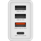 Verbatim 49701 oplader til mobil enhed Universel Hvid Vekselstrøm Hurtig opladning Indendørs Hvid, Indendørs, Vekselstrøm, Hvid